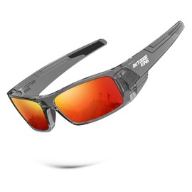 OUTDOORKING Polarized Sports Sunglasses for Men Women Wrap Around Unbreakable Frame Cycling Fishing Sunglasses UV Protection for Fishing Driving Cycling