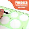 2 Pieces Circle Template Rulers, Plastic Circle Stencil for Drawing,