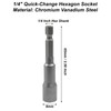 Cjueiom 2pcs 1/4" Quick-Change Hexagon Socket, 8mm Metric Nut Drivers