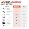 novorik Rivet Nut Tool 16” RIV Nut Tool Kit with