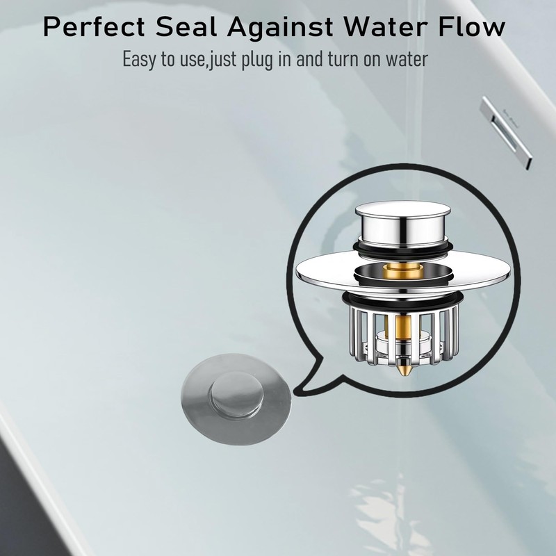 Pop-Up Drain Plug with Screen | Bathtub Plugs | Shower