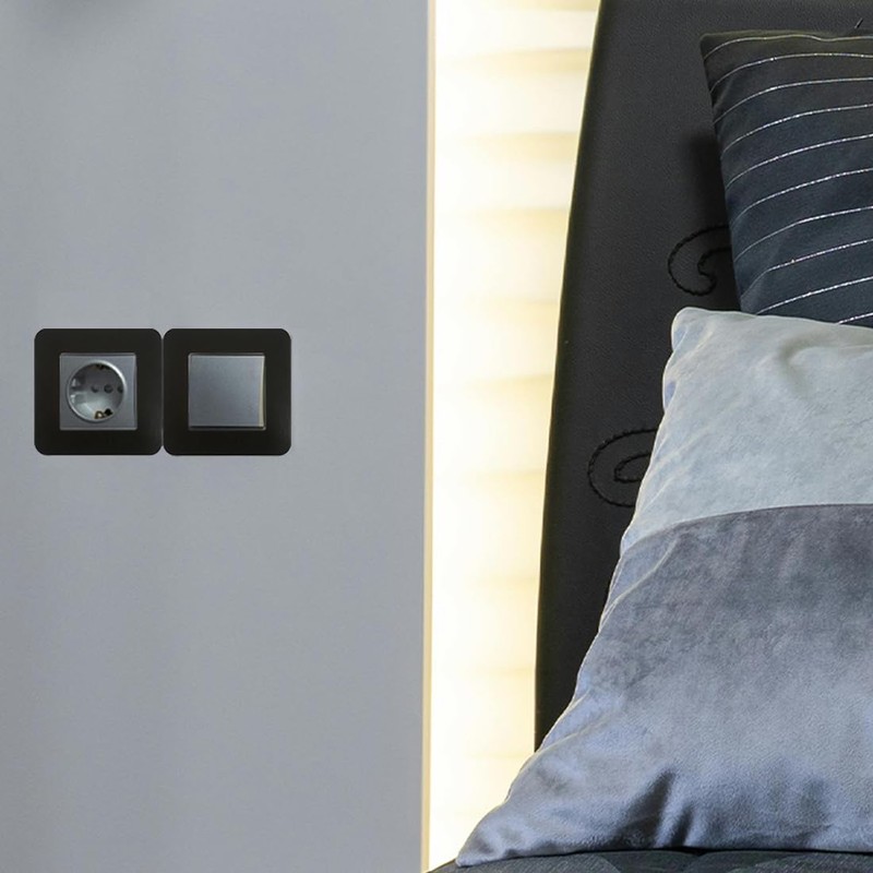 3 Pieces Switch Surround Frame Square Light Switch Cover Sticker