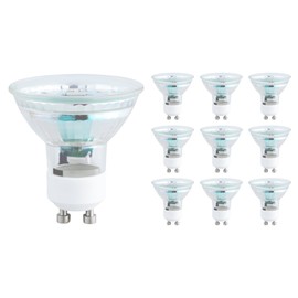 SEBSON GU10 LED Warm White 2.5 W Energy Efficiency Class A Replaces 50 W Halogen 450 lm Bulb 90° Ceiling Spotlight 230 V Recessed Spotlight Diameter 50 x 53 mm Set of 10