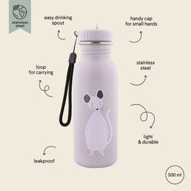 Trixie Baby Children’s Drinking Bottle, Stainless Steel (Mouse, 500 ml)