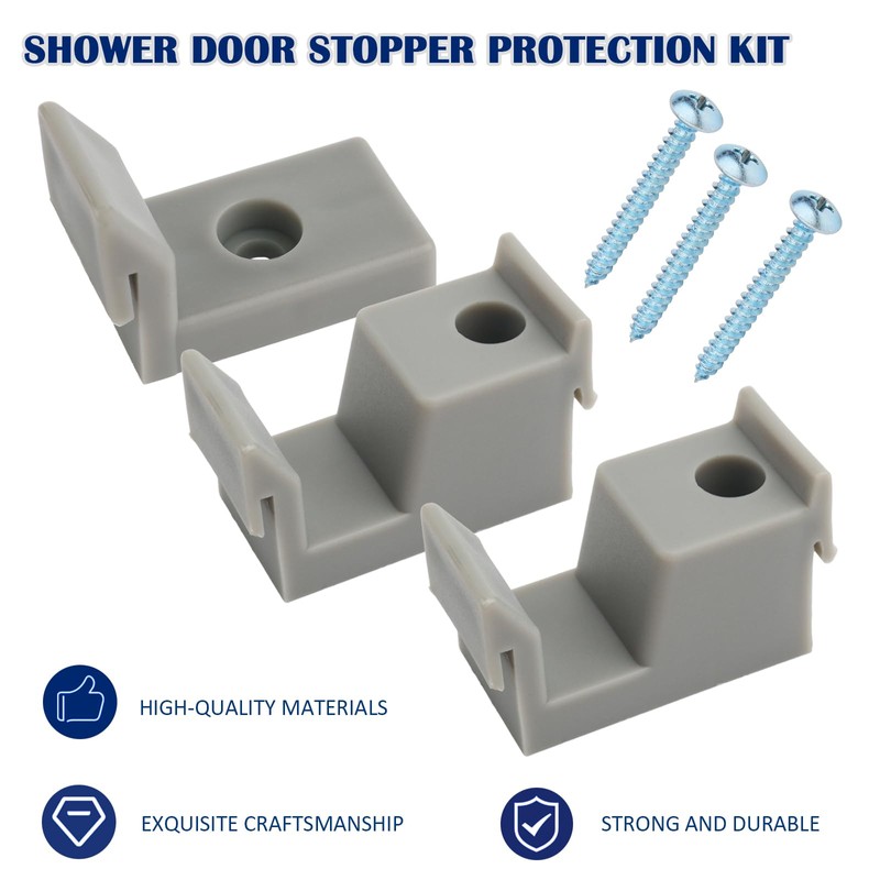 Shower Door Bumpers for Glass Doors,3-Pack