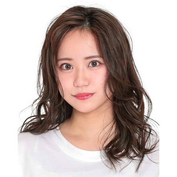 AQUADOLL wgt801DBR Wig, Bangs Wig, Large and Small Set, Glamorous