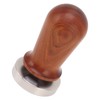 Coffee Tamper with Flat Stainless Steel Base Wooden Handle Coffee