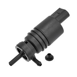 zipelo Windshield Washer Pump with Grommet, Windshield Washer Fluid Pump Replacement, Replaces OEM #: 67128362154, 67128377612, Compatible with Most Vehicles, Standard Black Car Accessories Parts