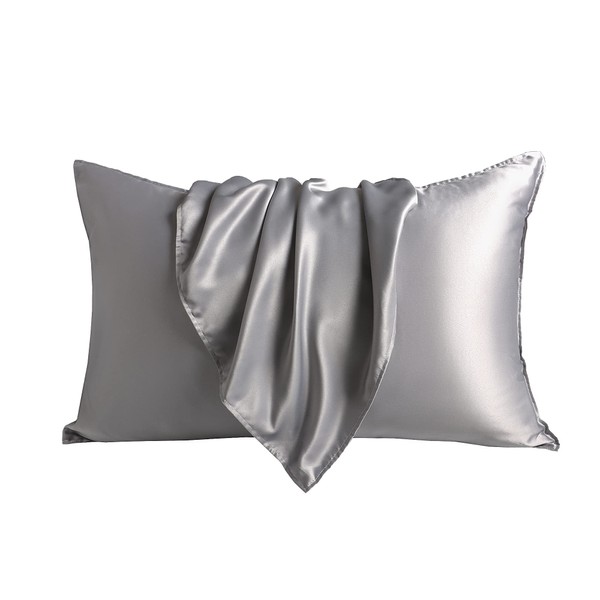 Kingform Satin Silk Pillowcases for Hair and Skin, Set of
