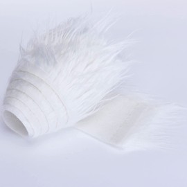 Faux Fur Ribbon Faux Fur Fabric, MUSLONG Shaggy Fur Fabric Cuts Fluffy Fur Patches Ideal for Crafts, Sewing, Decorating, Decorative Ribbon Plush Trim Fabric Roll, 5 x 150 cm