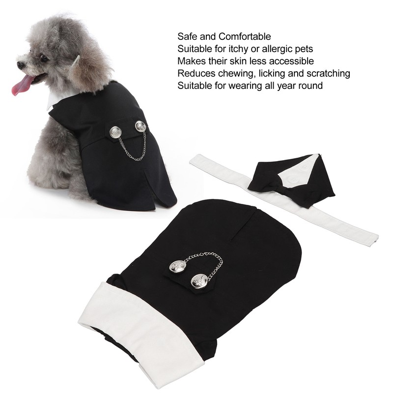 Dog Suit Soft Breathable Fashionable Bow Tie Puppy Costume for