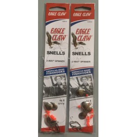 Eagle Claw 2 pacotes de equipamentos giratórios de 2 vias com garra de águia tamanho 6 129N-6