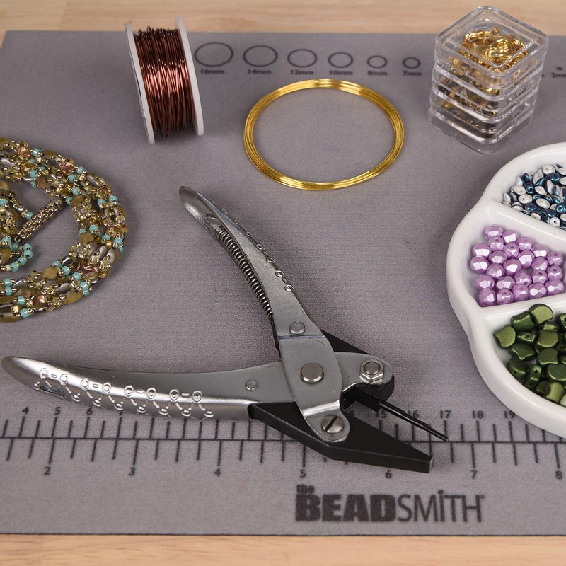 The Beadsmith 3-Step Round and Flat Nose Parallel Plier, Loops