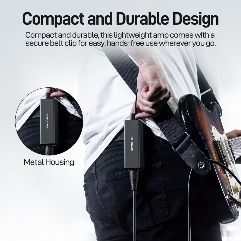 Melonare Portable Wired in-Ear Monitor Amplifier, Headphone Amp with XLR/TRS