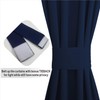 Aquazolax French Door Curtains Drapes - Readymade Solid Blackout Glass