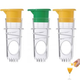 3Pcs Lemon Squeezers, Manual Citrus Juicer with Built-in Filter & Lid Hand Press, Lemon Juicer Squeezer for Home Kitchen and Outdoor Use