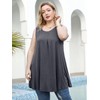 LARACE Camisetas sin mangas para mujer, estilo túnica con botones,