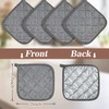 Cotton Pot Holders for Kitchen - MAQIHAN 4 pcs Square