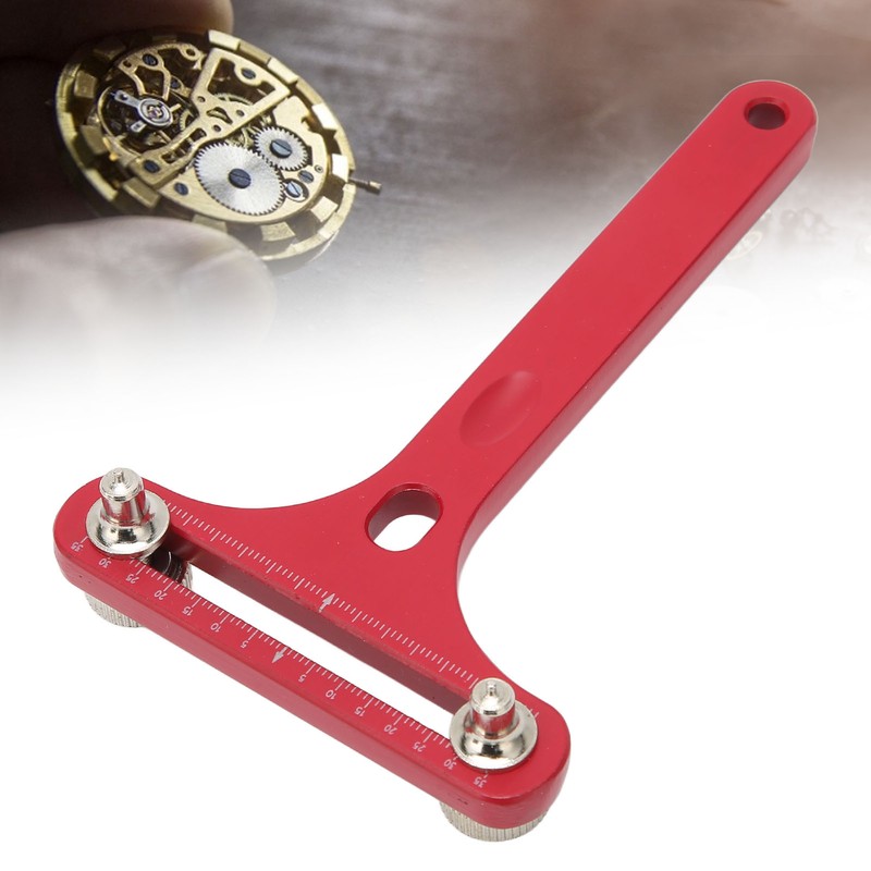 T Shaped Watch Back Case Opener Alloy Steel Clear Scale