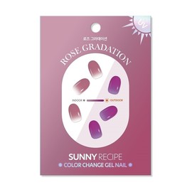 Sunny Recipe Color Change Gel Nail [Rose Gradation] / 서니레시피 컬러체인지 젤네일 [로즈 그라데이션]