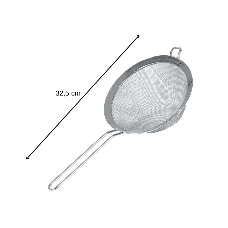 Fackelmann Sieb Ø 15 cm, Küchensieb aus Edelstahl, feinmaschiger Seiher