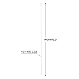 sourcing map 50Pcs Beading Needles Fine Thin Long Straight Sewing Embroidery Threads Stainless Steel 3.94 Inch 0.4mm Wire Diameter