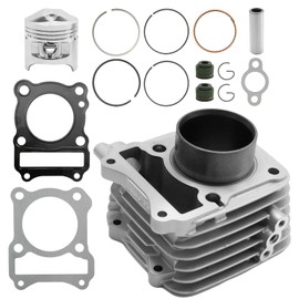 ZUDKSUY 57MM 125cc Cylinder Piston Ring Gasket Kit, Replacement for Suzuki DR-Z125 DRZ125 1994-2021, Replacement for Kawasaki KLX125 KLX 125 2003-2006