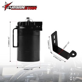 RYANSTAR RACING Oil Catch Can Air Oil Separator With Air Filter Compatible with Chevy Silverado 1500 GMC Sierra 1500 2014-2018 Chevy Tahoe Suburban GMC Yukon 2015-2020