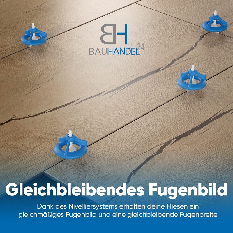 Bauhandel24 Tile Levelling System Set for Wall and Floor Tiles,