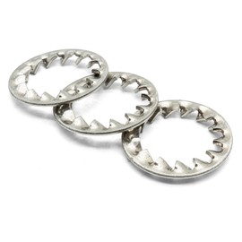 Hippo Hardware M5 (5mm) Internal Toothed Shakeproof Lock Washers Serrated Tooth Form J A2 Stainless Steel DIN6798 (Pack of 20)