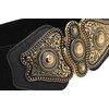 BlackButterfly Vintage Wide Elastic Stretchy Antique Buckle Belt, black