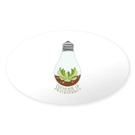 CafePress Sustainable Sticker Oval Car Bumper Sticker(10-Pack)