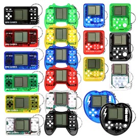 Starvortex 20pcs Video Games Party Bag Fillers for Kids, Classic Gaming Party Bag Fillers for Boys Girls, Multi Colour Pass the Parcel Prizes, Mini Games Keyrings for Kids Prizes Favours Return Gifts