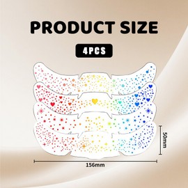 4 Stück Glitzer Sommersprossen,Face Glitter Freckles Tattoo Gold Tattoos Damen Glitzerndes Gesicht Fake Sparkle Freckle Patches Gesichtstattoo Aufkleber Wasserfest Makeup Stickers,für Frauen (Laser)