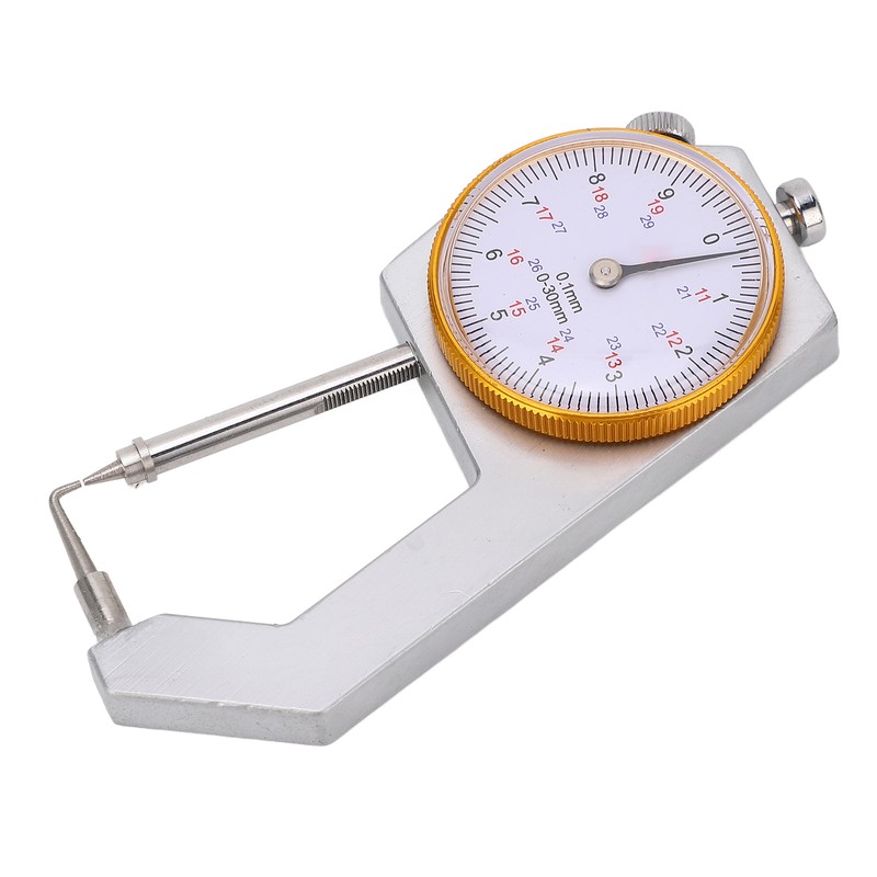 Curved Head Thickness Gauge Dial Lockable 0 to 30mm Range