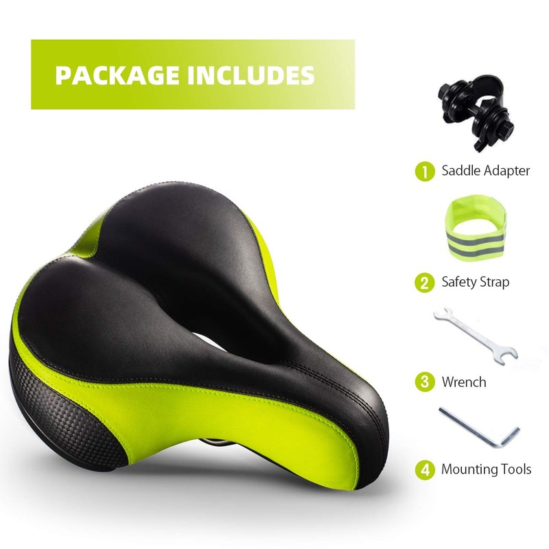 Roguoo Bike Seat, Most Comfortable Bicycle Seat Dual Shock Absorbing
