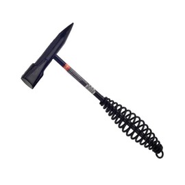 Edward Tools Welding Chipping Hammer - Heavy Duty 17 oz Slag Hammer with Chisel Head and Slag Removal Tool - Coil Spring Handle for Buffer - Forged Fine Steel