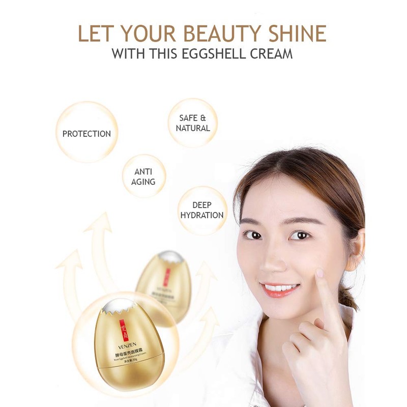 VENZEN Cream Yeast Eggshell Anti-Aging Natural Soft Skin Essence Protection