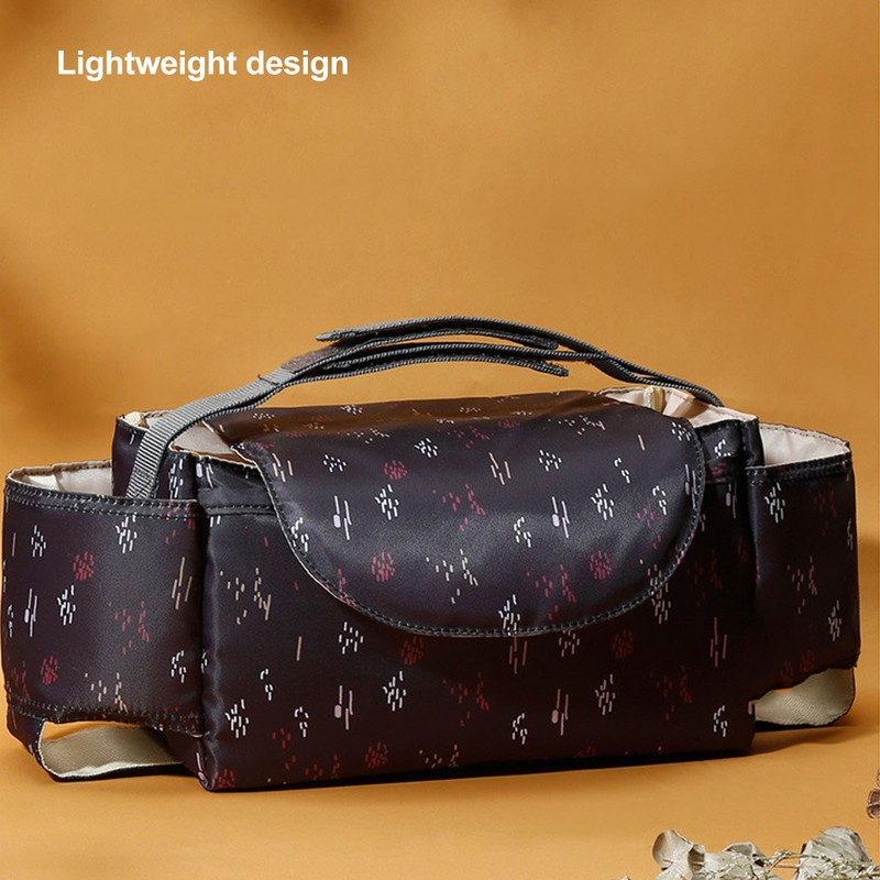 Universal Stroller Organizer with Insulated Cup Holder Phone Bag Waterproof