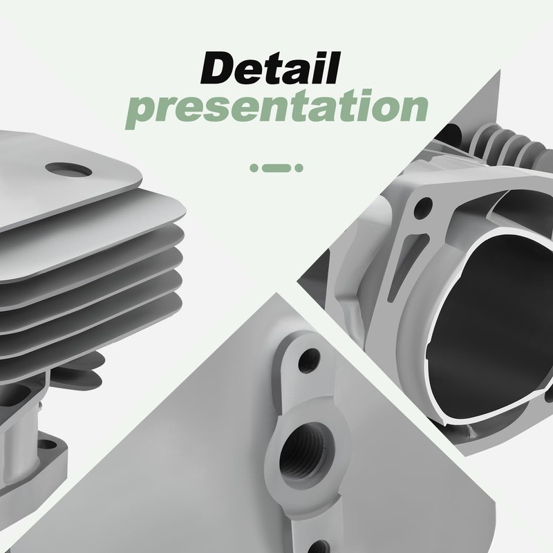 Quctaki Cylinder Piston Kit with Gaskets and Spark Plug Compatible