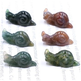 BESPORTBLE 2pcs Natural Stone Snail Adornments Snail Decor for Landscape Creative Design for Decoration Compact Fun Decorative Accent