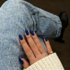 Uñas postizas de gel suave con punta francesa, cortas, almendradas,
