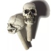BawdyPartz American Made Hot Rat Skull Door Lock Knobs shift