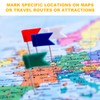 Vicloon Flag Map Push Pins, 170pcs Colourful Push Pins, Map