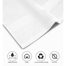 Softolle 100% Cotton Luxury Bath Towels - 600 GSM Cotton Towels for Bathroom - Set of 4 Bath Towel - Eco-Friendly, Super Soft, Highly Absorbent Bath Towel - Oeko-Tex Certified - 27" x 54" (Grey-White)