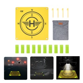 FlySimple Landing Pad for DJI Mavic 4 Pro/Air 3S/Flip/NEO/Mini 2 3 3Pro 4Pro/Avata 2/Mavic 3 Drone Mat Foldable with Reflective Strip Double-side Helipad Quadcopter Drone Accessories