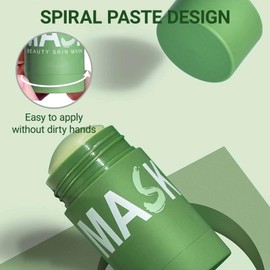 2PCS Green Tea Mask Stick - Deep Cleanse Mask Blackhead Removal with Green Tea Essence Moisturizing For Men and Women Deeply Cleanses, Unclogs Pores and Hydrates Skin