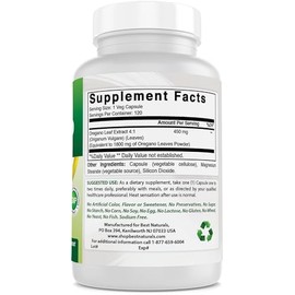 Best Naturlas Oregano Leaf Extract 1800 mg Equivalent Per Serving - 120 Veg Capsules