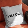 Hypebeast Room Decor,Off White Inspired Pillow Quotation Decorative Set of