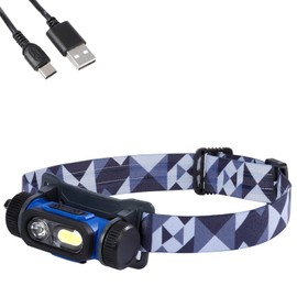 LGTMAX LED Headlamp Flashlight Rechargeable 500 Lumen Headlight with Sensor Mode and Spot Light IPX4 Waterproof Lightweight Head Lamp with 180°Swivel for Outdoor Camping Hiking Running Fishing